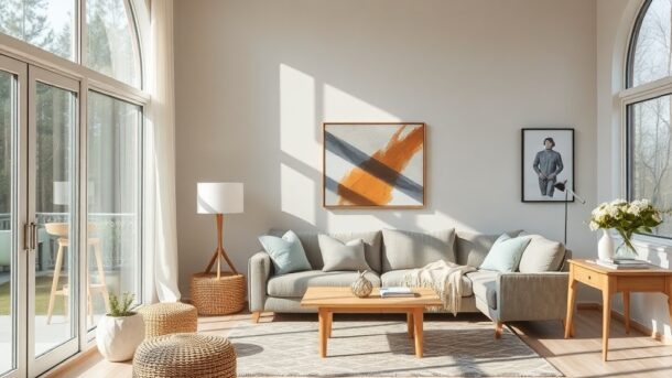 Ремонт да Стройка | Минималистичный интерьер в доме из клееного бруса